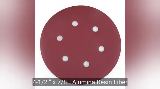 Red Aluminum Oxide Porous Velcro Sandpaper Fiber Discs