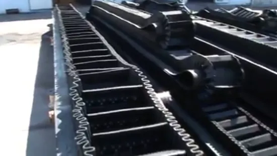 Nastro trasportatore in gomma con parete laterale ondulata in tessuto Ep Nn per impieghi gravosi per miniere di sabbia, carbone e ghiaia frantumata